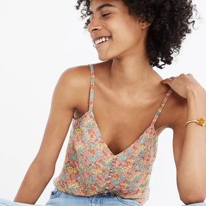 Madewell Silk Prairie blossom button down cami 6